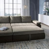 ECKSOFA Schlammfarben, Beige Flachgewebe  - Schlammfarben/Beige, Design, Kunststoff/Textil (175/271cm) - MID.YOU