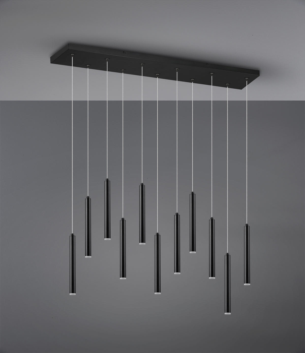 ZÁVĚSNÉ LED SVÍTIDLO, 115/15/150 cm  - černá, Trend, kov (115/15/150cm)