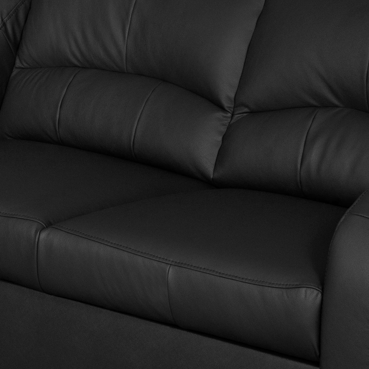 ECKSOFA 168/227 cm TILO in Lederlook Schwarz Bettkasten  168/227 cm  - Schwarz, Design, Kunststoff/Textil (168/227cm) - Livetastic