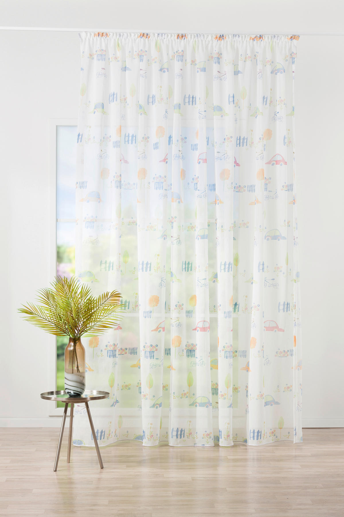PERDEA CONFECȚIONATĂ transparent  - alb, Basics, textil (24/31/2cm)