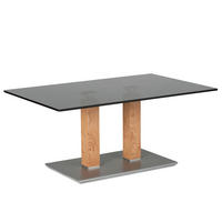 COUCHTISCH in Metall, Glas, Holzwerkstoff 110/70/46-65 cm  - Wildeiche, Design, Glas/Holzwerkstoff (110/70/46-65cm)