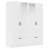 KLEIDERSCHRANK in Weiss  - Weiss/Grau, Basics, Holzwerkstoff/Metall (181/210/54cm) - Boxxx