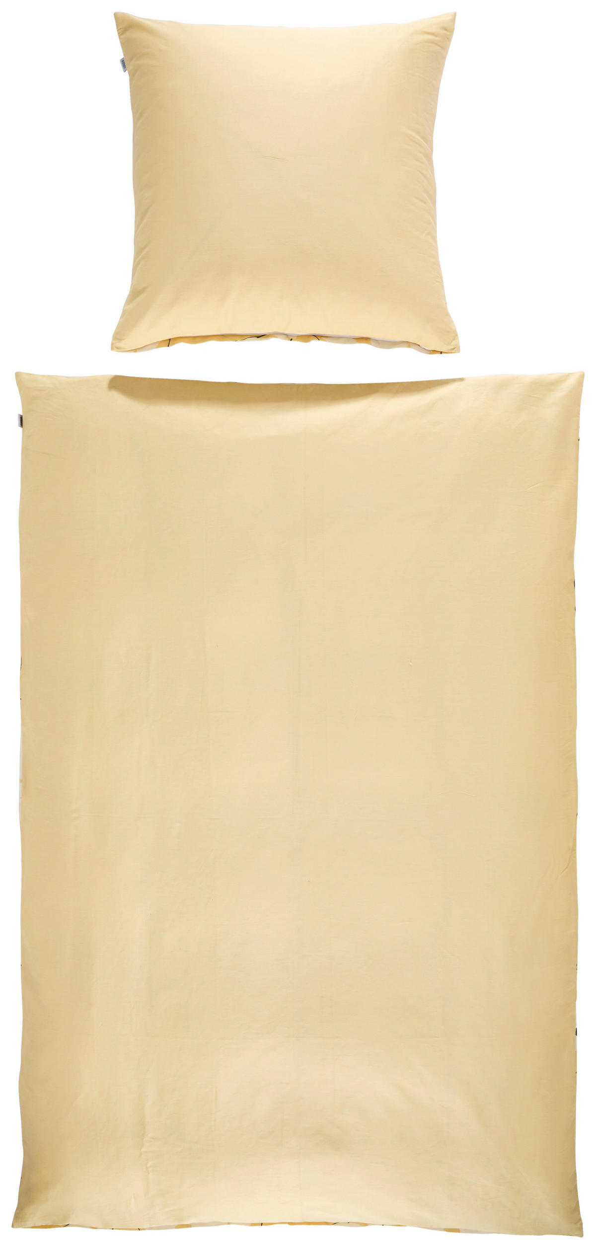 WENDEBETTWÄSCHE SW-Fleur gelb Satin 135/200 cm  - Gelb/Creme, Design, Textil (135/200cm) - Schöner Wohnen