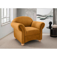 SESSEL in Mikrofaser Goldfarben  - Wildeiche/Goldfarben, KONVENTIONELL, Holz/Textil (90/84/80cm) - Livetastic