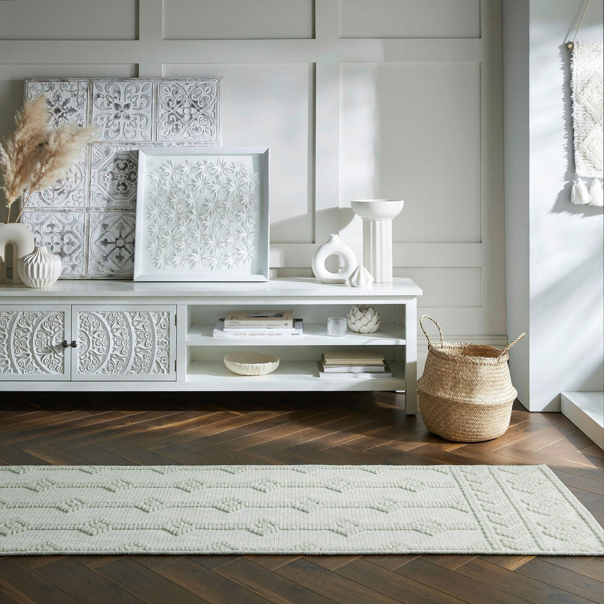 WEBTEPPICH Wohnzimmer 60/240 cm Verve Creme rechteckig  - Creme, Basics, Textil (60/240cm) - Flair Rugs