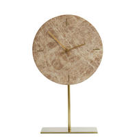 TISCHUHR MORENO Braun  - Braun, Basics, Stein/Metall (25,5/10/42,5cm) - Light & Living