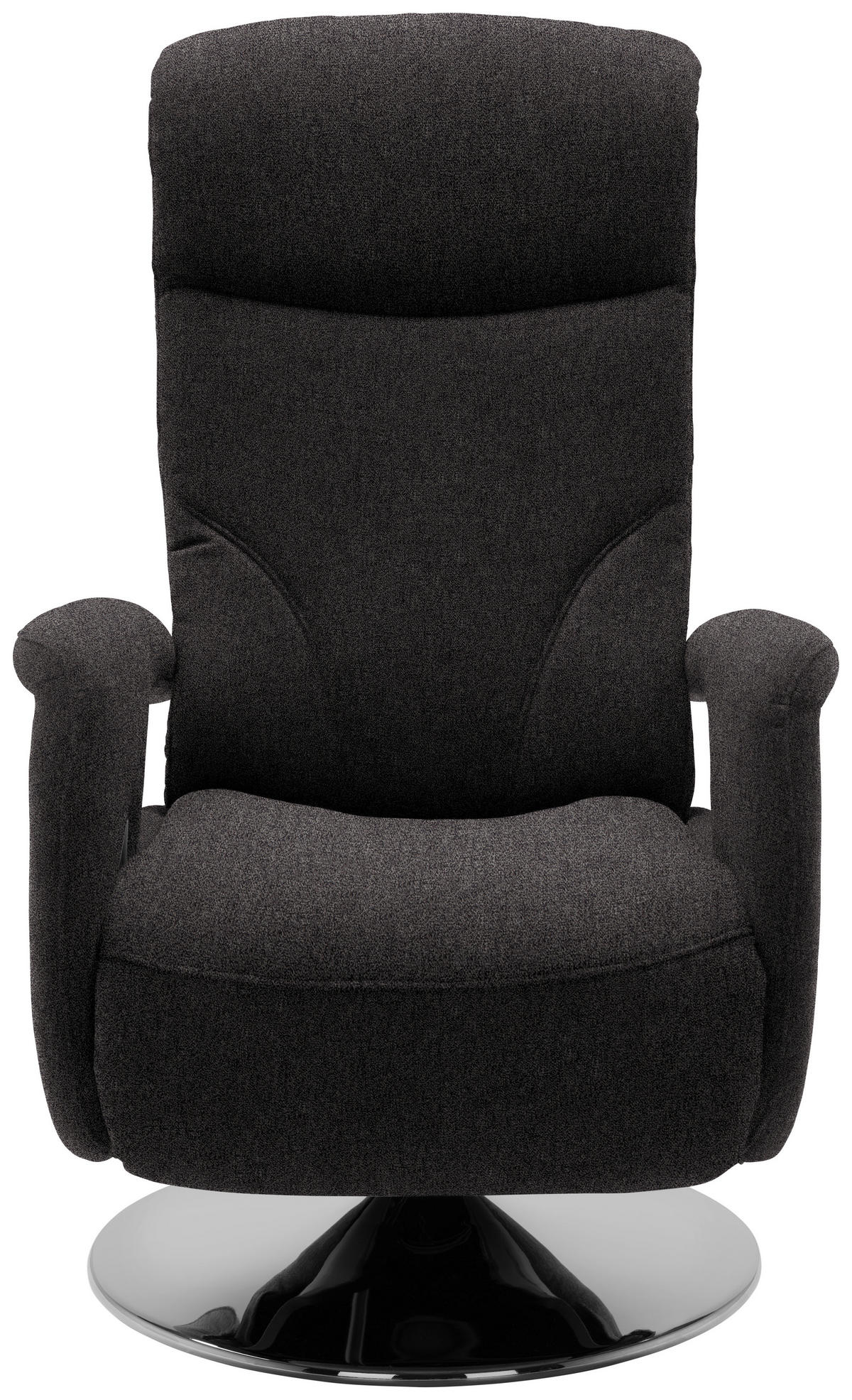 RELAXSESSEL Chenille, Mikrofaser Relaxfunktion, Kopfteilverstellung    - Chromfarben/Graubraun, Design, Textil/Metall (71/110/83cm) - Dieter Knoll