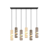 PENDELLAMPA 100/14/150 cm  - beige/brun, Klassisk, metall (100/14/150cm) - Trio Leuchten