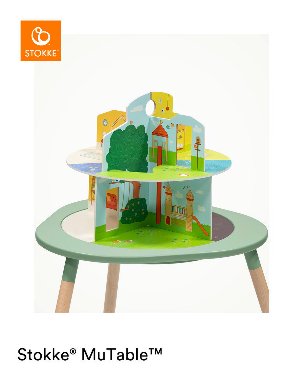 PUPPENHAUS - Multicolor, Basics, Holz (54/43/54cm) - Stokke