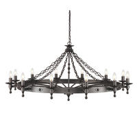 KRONLEUCHTER Graphite 122/73 cm  - Graphitfarben, ROMANTIK / LANDHAUS, Metall (122/73cm) - Elstead Lighting