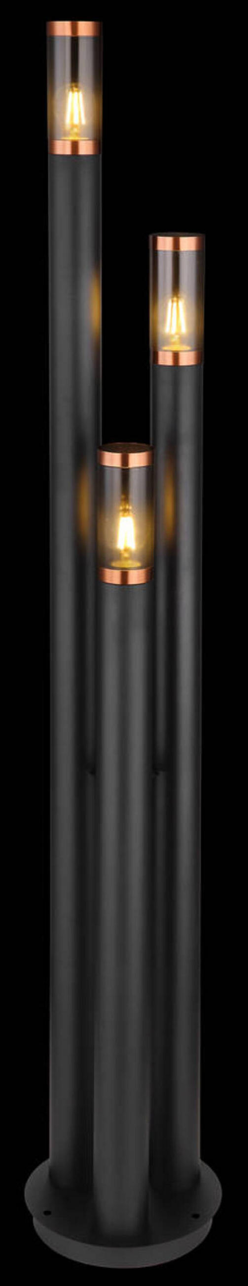 VÄGLAMPA - grå/svart, Design, metall/plast (28/170cm) - Globo