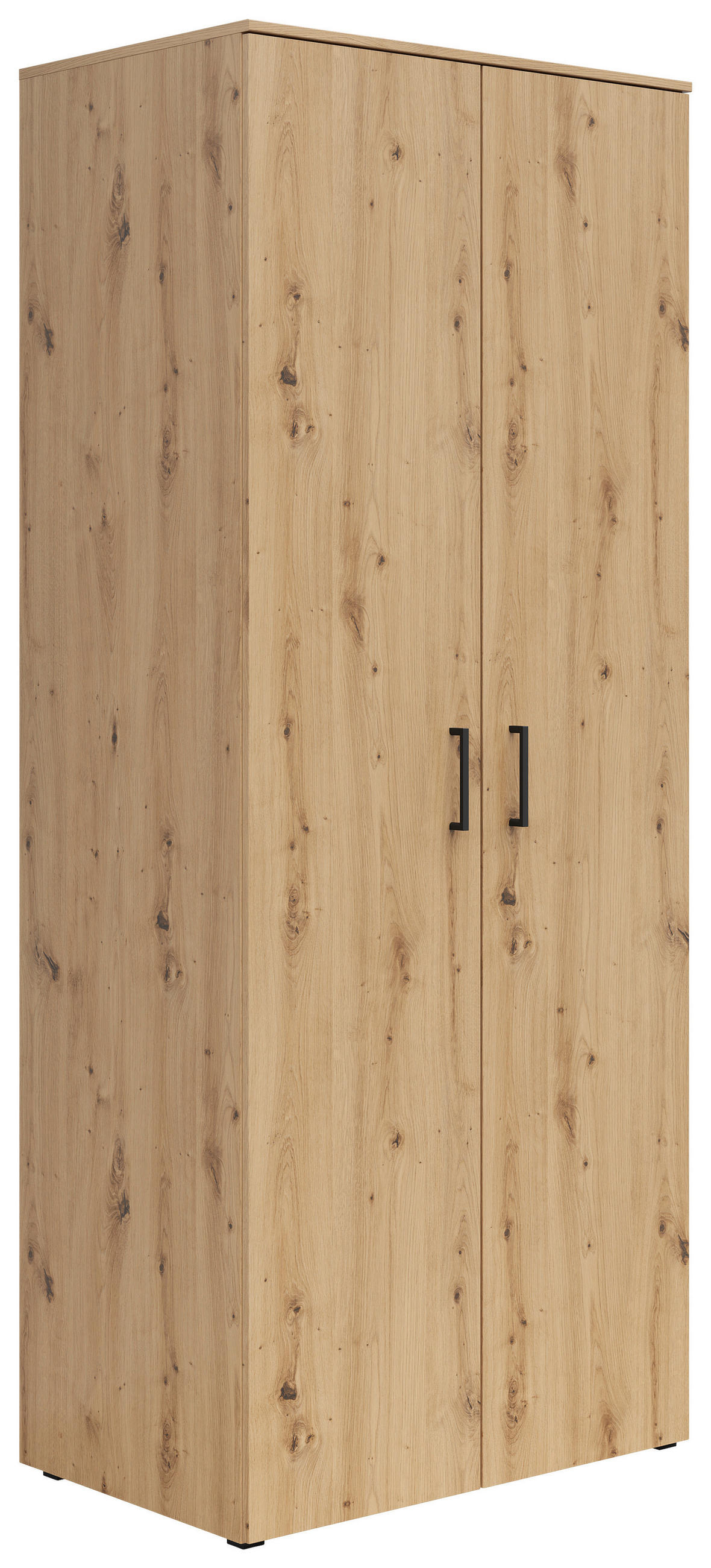 VÍCEÚČELOVÁ SKŘÍŇ, dub artisan, 80/195/52 cm - černá/antracitová, Moderní, kompozitní dřevo/plast (80/195/52cm) - Carryhome