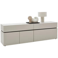 LOWBOARD  in 180/57/40 cm  - Kaschmir/Schwarz, Design, Holzwerkstoff/Kunststoff (180/57/40cm) - Voleo