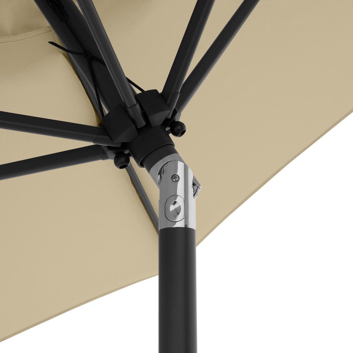 SLNEČNÍK 180 cm - antracitová/béžová, Basics, kov (180cm)