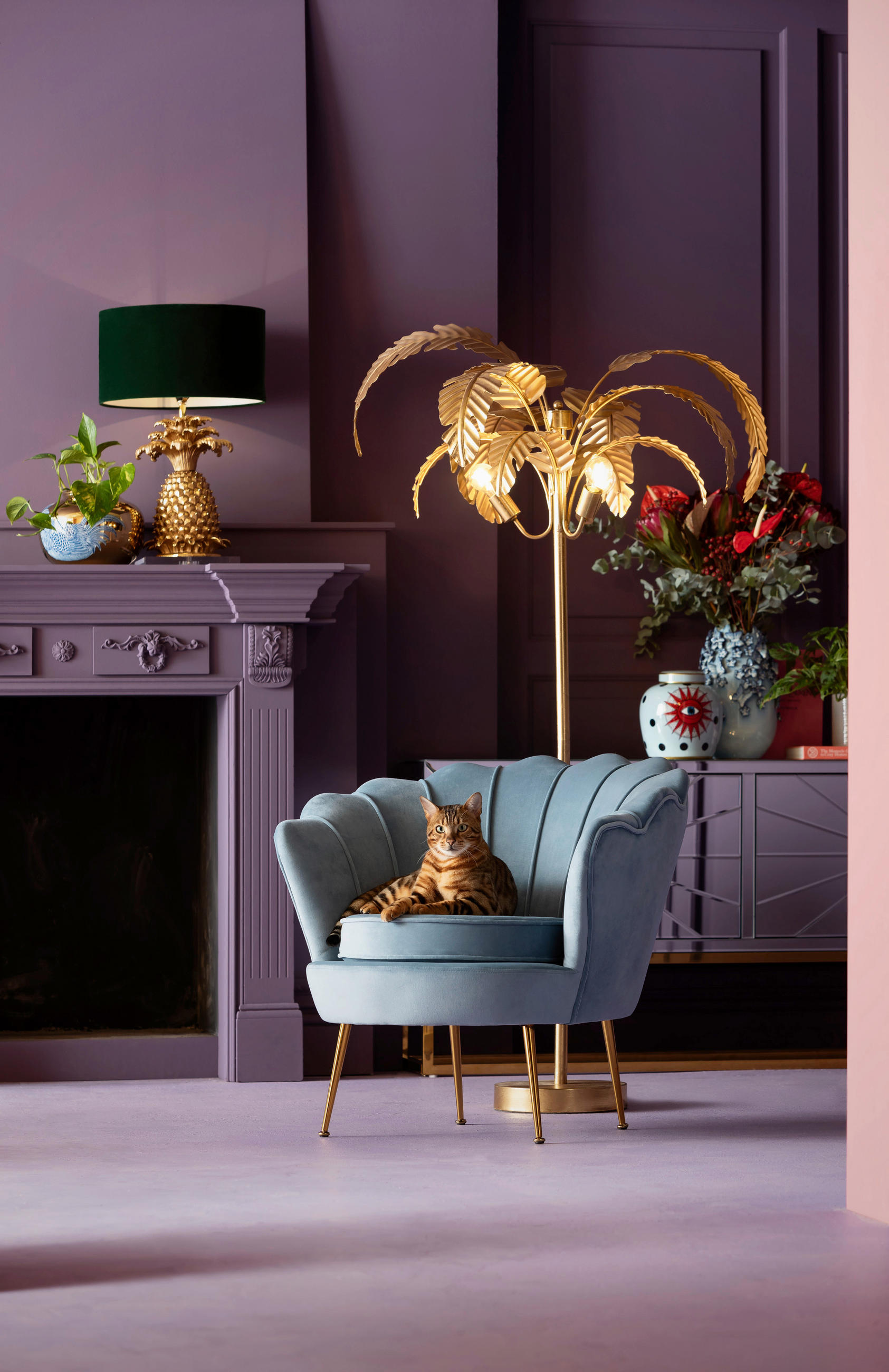 STEHLEUCHTE  90/170/90 cm   - Goldfarben, Design, Metall (90/170/90cm) - Kare-Design