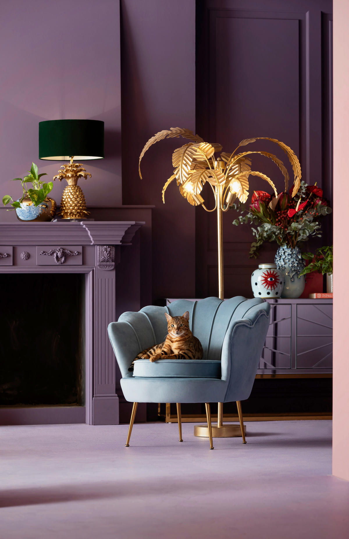 STEHLEUCHTE  90/170/90 cm   - Goldfarben, Design, Metall (90/170/90cm) - Kare-Design