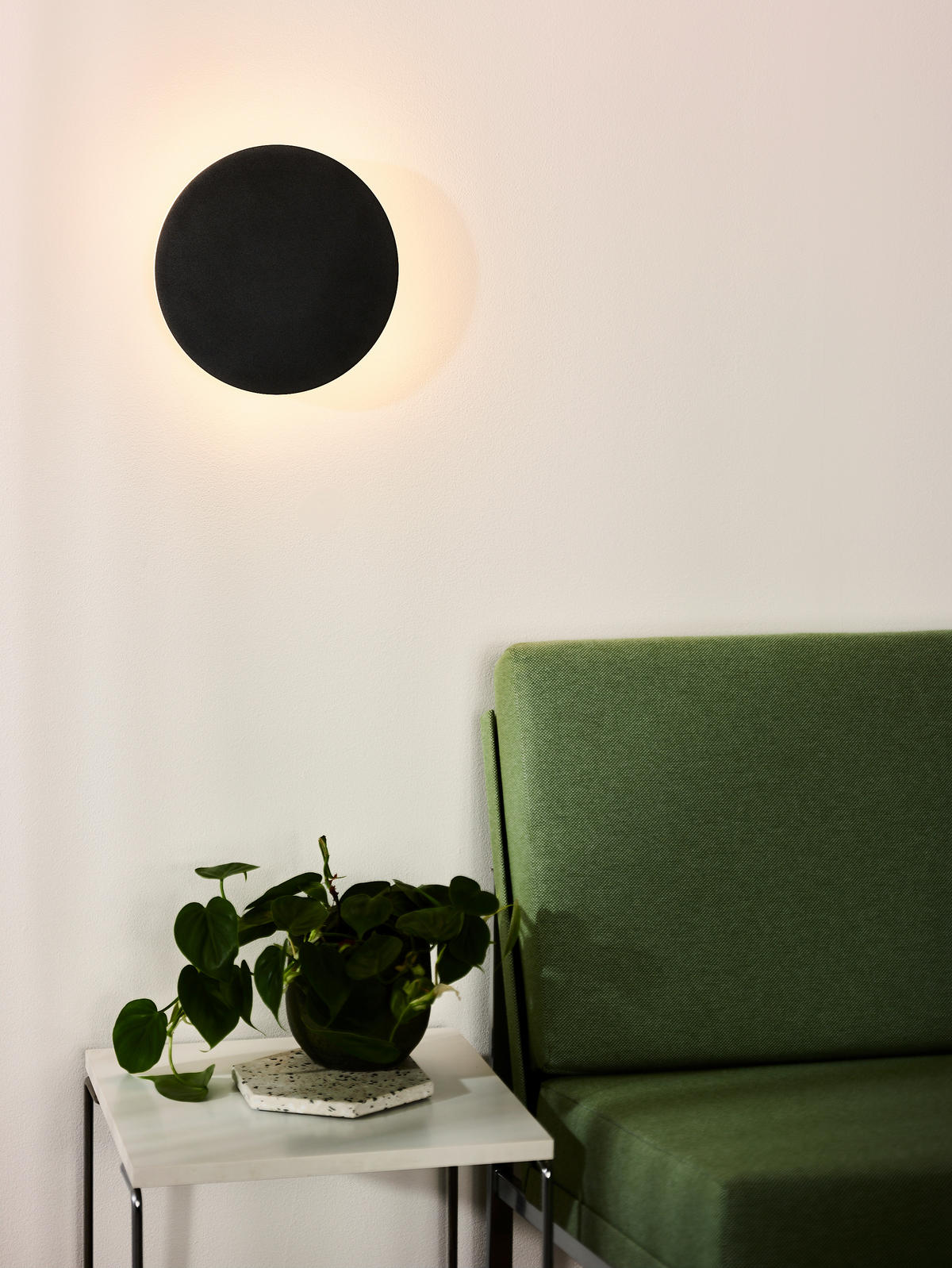 LED-WANDLEUCHTE Eklyps 25/3.5 cm   - Schwarz, Design, Metall (25/3.5cm) - Lucide