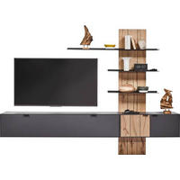 WOHNWAND  in Graphitfarben, Eichefarben  273,8/205,5/37,1 cm  - Eichefarben/Anthrazit, Design, Holz/Holzwerkstoff (273,8/205,5/37,1cm) - Dieter Knoll