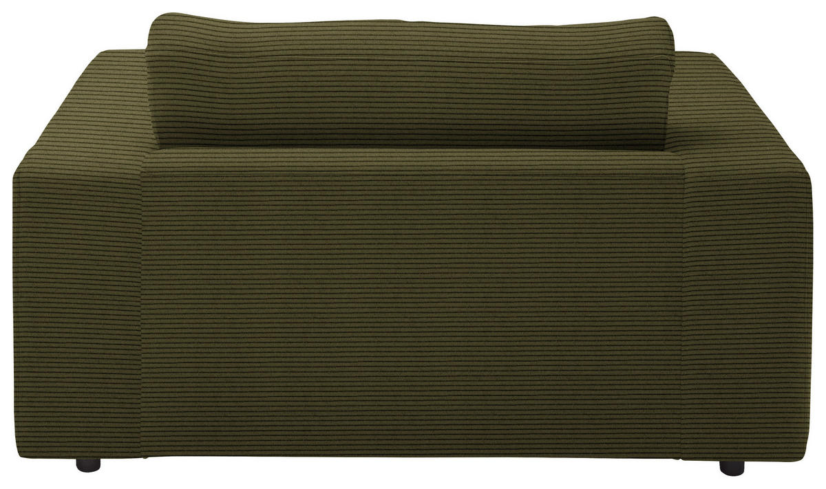 XXL-SESSEL in Feincord Dunkelgrün  - Dunkelgrün/Schwarz, Design, Kunststoff/Textil (150/86/170cm) - Lomoco