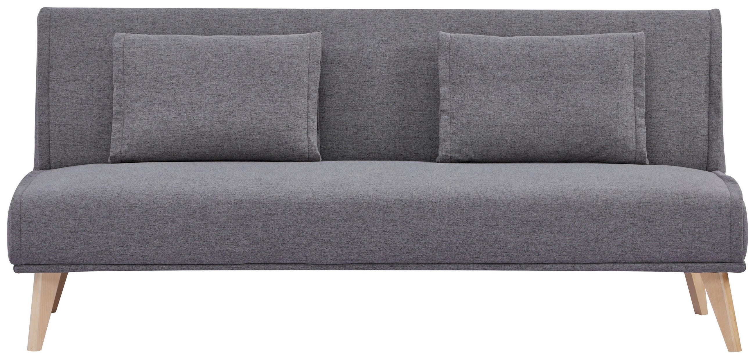 SCHLAFSOFA in Webstoff Grau  - Naturfarben/Grau, Design, Holz/Textil (180/82/83cm) - MID.YOU