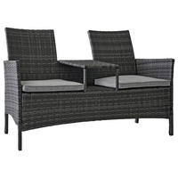 ZÁHRADNÁ LAVICA, kov, plast, textil - sivá, Romantik / Landhaus, kov/textil (142/89/61,5cm) - Ambia Garden