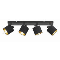 STRAHLER TOMMY 70/19/17,6 cm   - Goldfarben/Schwarz, Basics, Textil/Metall (70/19/17,6cm)