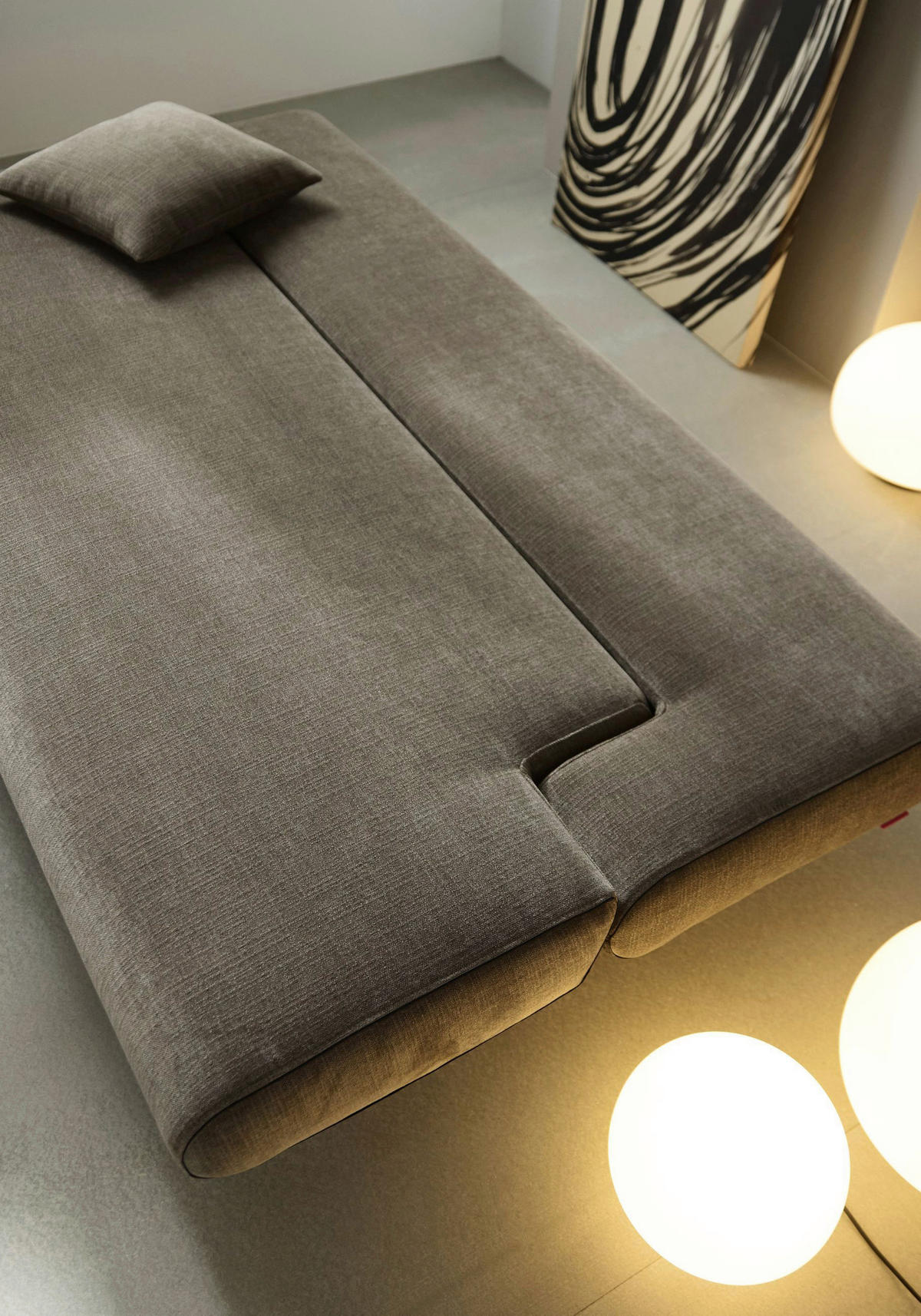 SCHLAFSOFA Flachgewebe Braun  - Eiche dunkel/Braun, Design, Holz/Textil (200/81/95cm) - Innovation