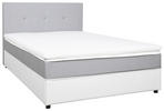 BOXBETT 160/200 cm  in Weiß, Hellgrau  - Hellgrau/Schwarz, KONVENTIONELL, Holz/Textil (160/200cm) - Boxxx