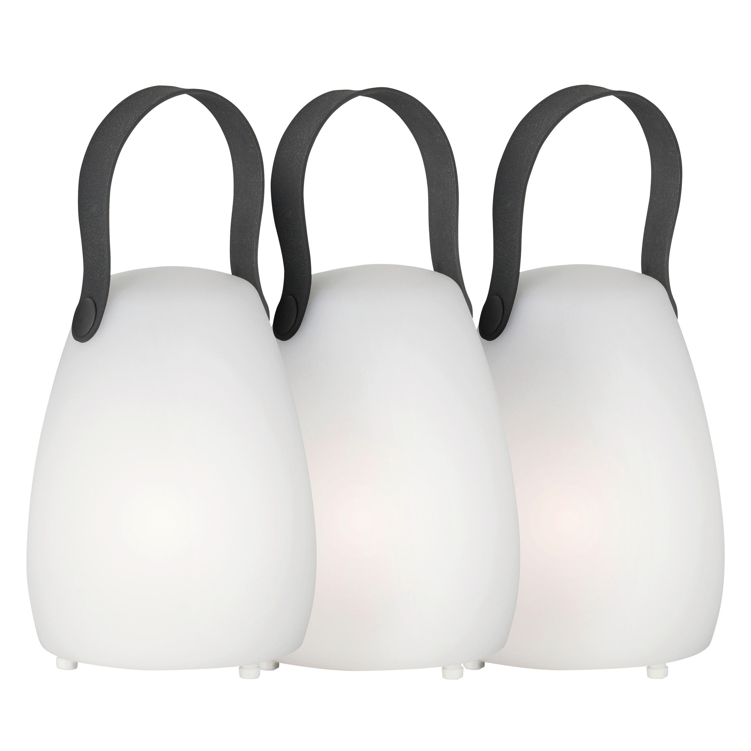 AKKU-TISCHLEUCHTE Ruby 11,2/16 cm   - Schwarz/Weiß, KONVENTIONELL, Kunststoff (11,2/16cm)