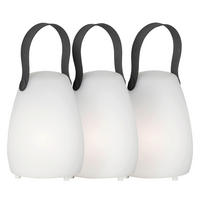 AKKU-TISCHLEUCHTE Ruby 11,2/16 cm   - Schwarz/Weiß, KONVENTIONELL, Kunststoff (11,2/16cm)