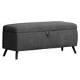 BETTBANK 145/45/50 cm   - Schwarz, Trend, Holz/Textil (145/45/50cm) - Esposa