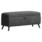 BETTBANK 145/45/50 cm   - Schwarz, Trend, Holz/Textil (145/45/50cm) - Esposa