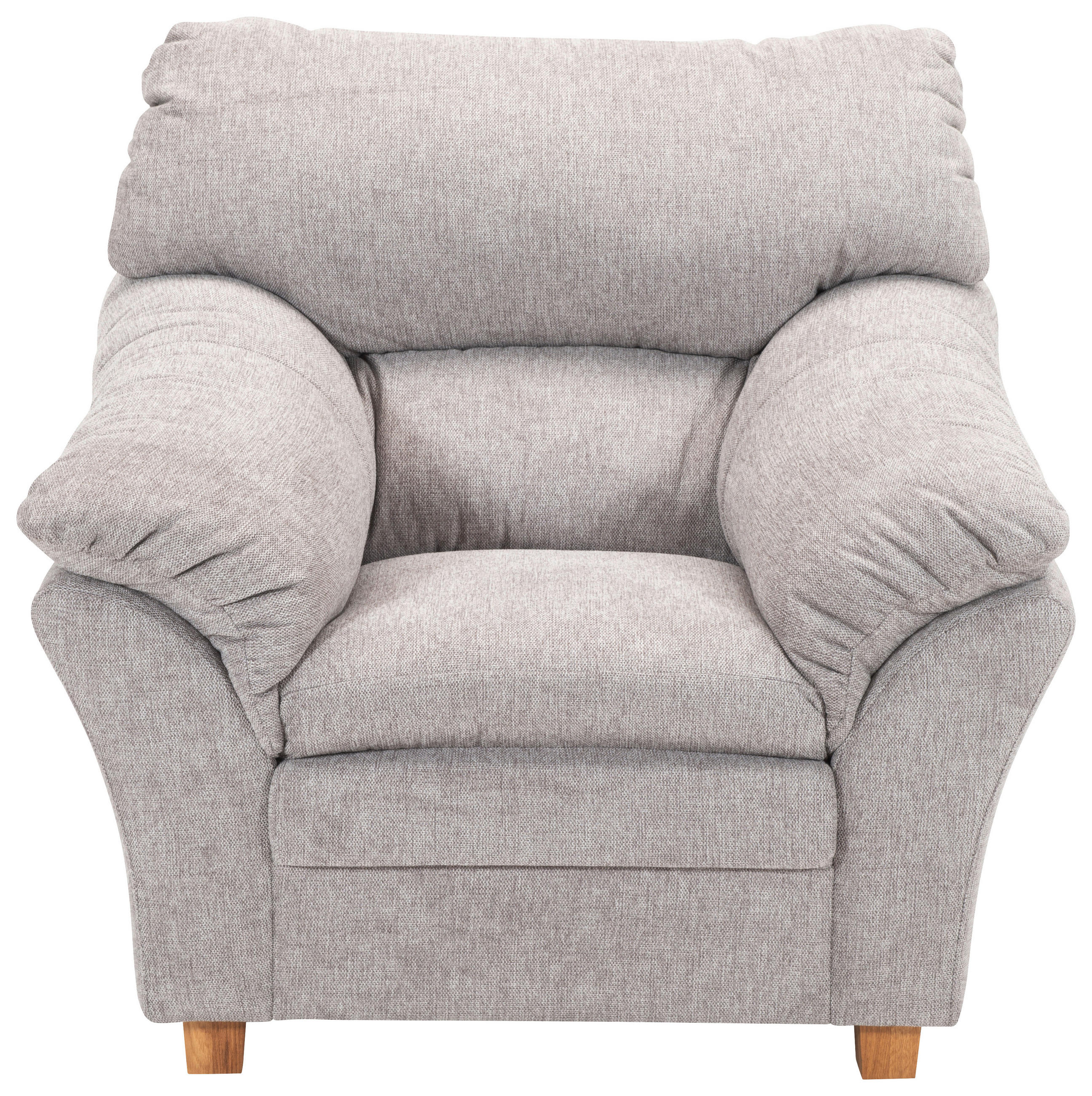 SESSEL Flachgewebe Hellgrau    - Eichefarben/Hellgrau, MODERN, Holz/Textil (103/100/92cm) - Livetastic