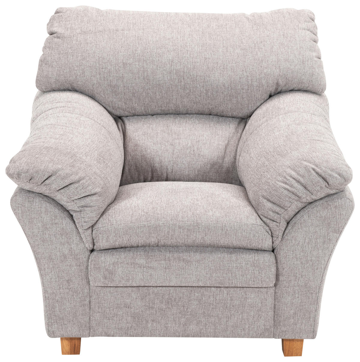 FÅTÖLJ i textil ljusgrå  - ljusgrå/ekfärgad, Modern, trä/textil (103/100/92cm) - Welnova