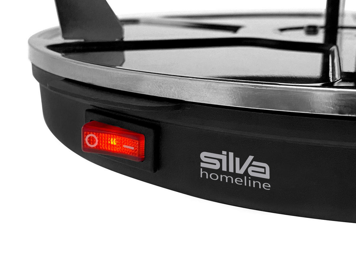 RACLETTE-GRILL  - Schwarz, KONVENTIONELL, Kunststoff/Metall (36.5/13/32.5cm) - Silva Homeline