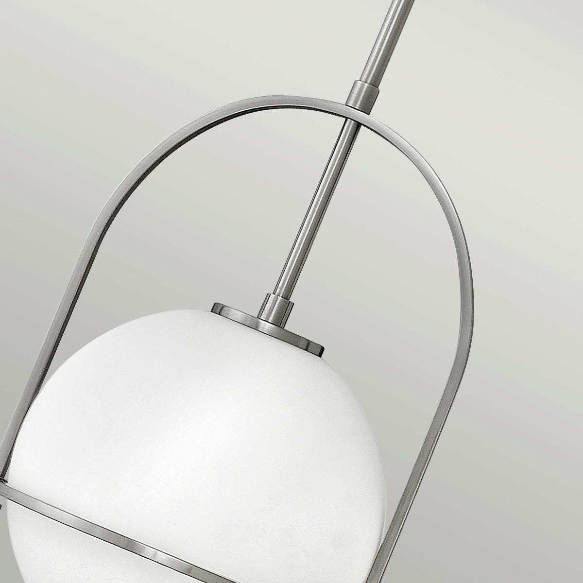 HÄNGELEUCHTE 28.9/50.3 cm    - Nickelfarben, Design, Glas/Metall (28.9/50.3cm) - Elstead Lighting