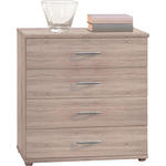 KOMMODE  in 60/70/30 cm  - Eichefarben/Silberfarben, KONVENTIONELL, Holzwerkstoff/Kunststoff (60/70/30cm) - Carryhome
