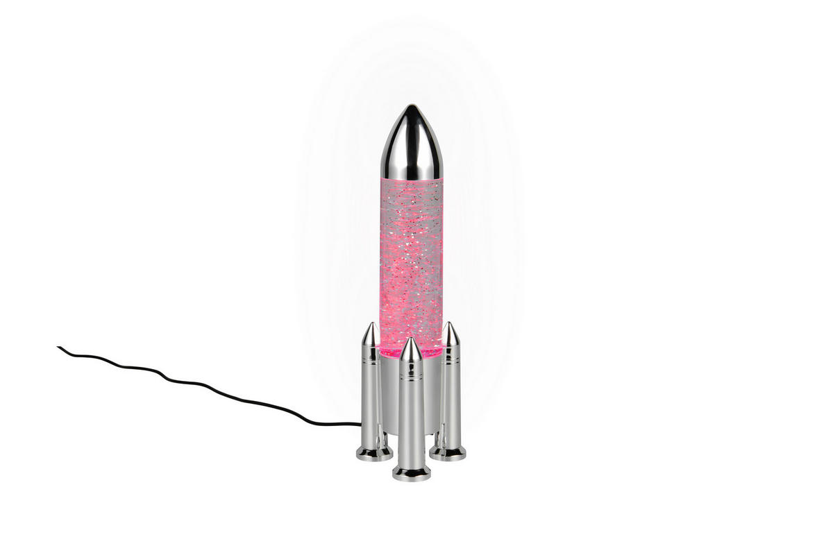 LED-TISCHLEUCHTE Apollo 10,5/33 cm  - Chromfarben/Transparent, LIFESTYLE, Kunststoff (10,5/33cm)