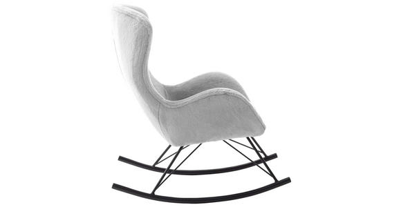 SCHAUKELSESSEL Plüsch - Schwarz/Grau, Trend, Textil/Metall (69/103/97cm) - Carryhome