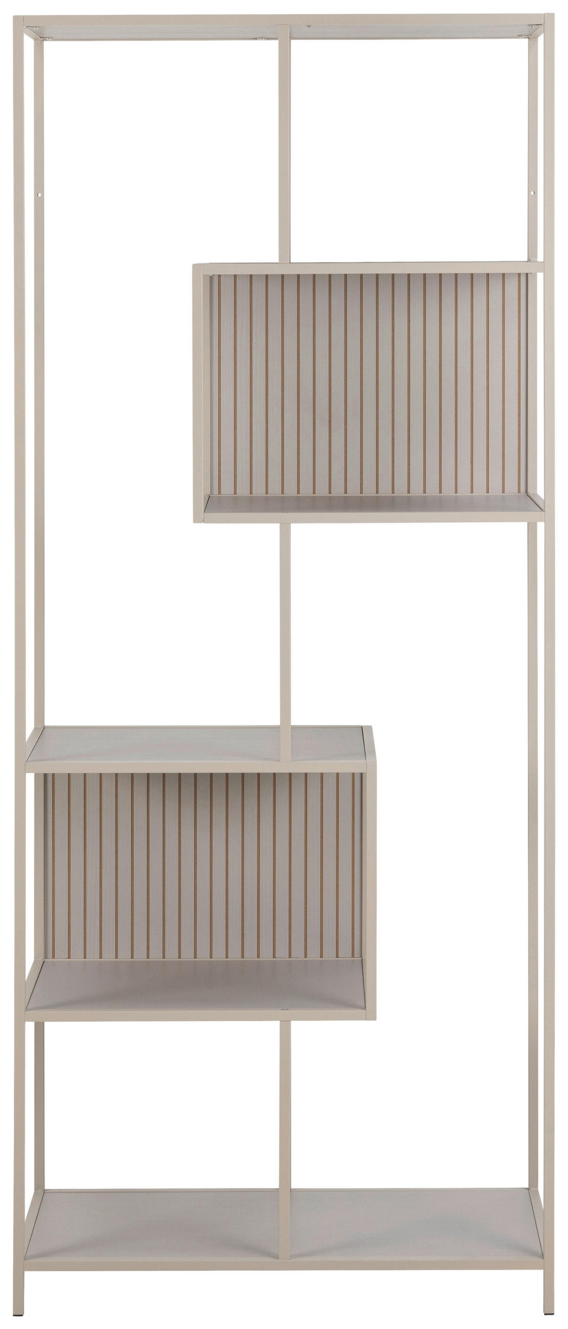 REGAL  77/185/35 cm Grau  - Grau, Modern, Holzwerkstoff/Metall (77/185/35cm)