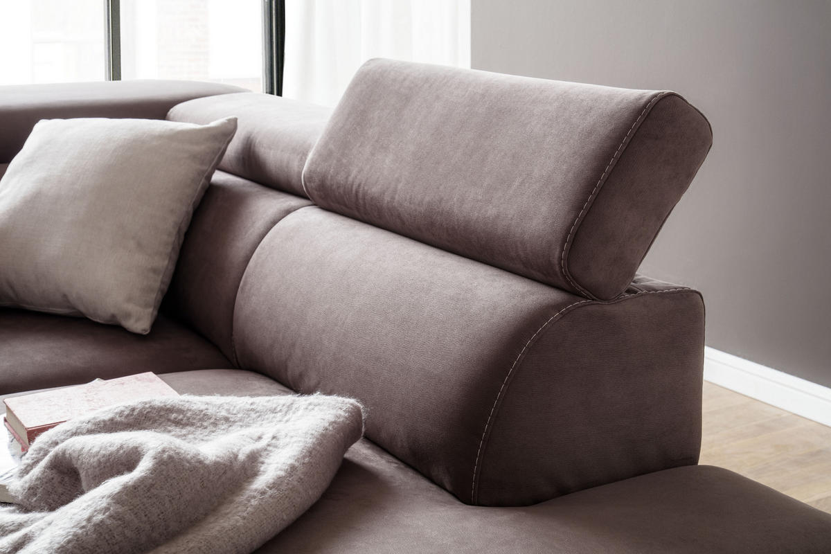 SEDEŽNA GARNITURA, mikrovlakna antracit  - antracit, Moderno, tekstil (274/209cm) - Pure Home Lifestyle