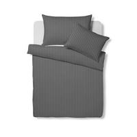 KOPFKISSENBEZUG Bio Stripe 50/70 cm  - Graphitfarben, Basics, Textil (50/70cm) - Bio:Vio