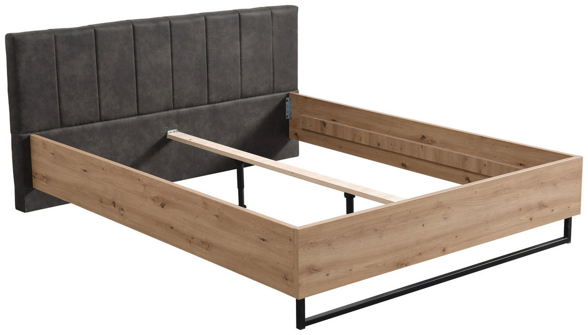 ÁGY  Artisan tölgy  - fekete/Artisan tölgy, Basics, faalapú anyag/textil (197,5/212/94cm) - Xora