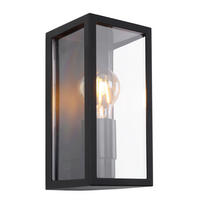AUSSENWANDLEUCHTE - Klar/Schwarz, Basics, Kunststoff/Metall (11/11/22,8cm) - Globo