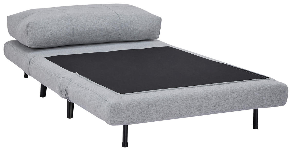 SCHLAFSESSEL in Webstoff Hellgrau  - Hellgrau/Schwarz, Design, Holz/Textil (102/89/85cm) - Ti'me