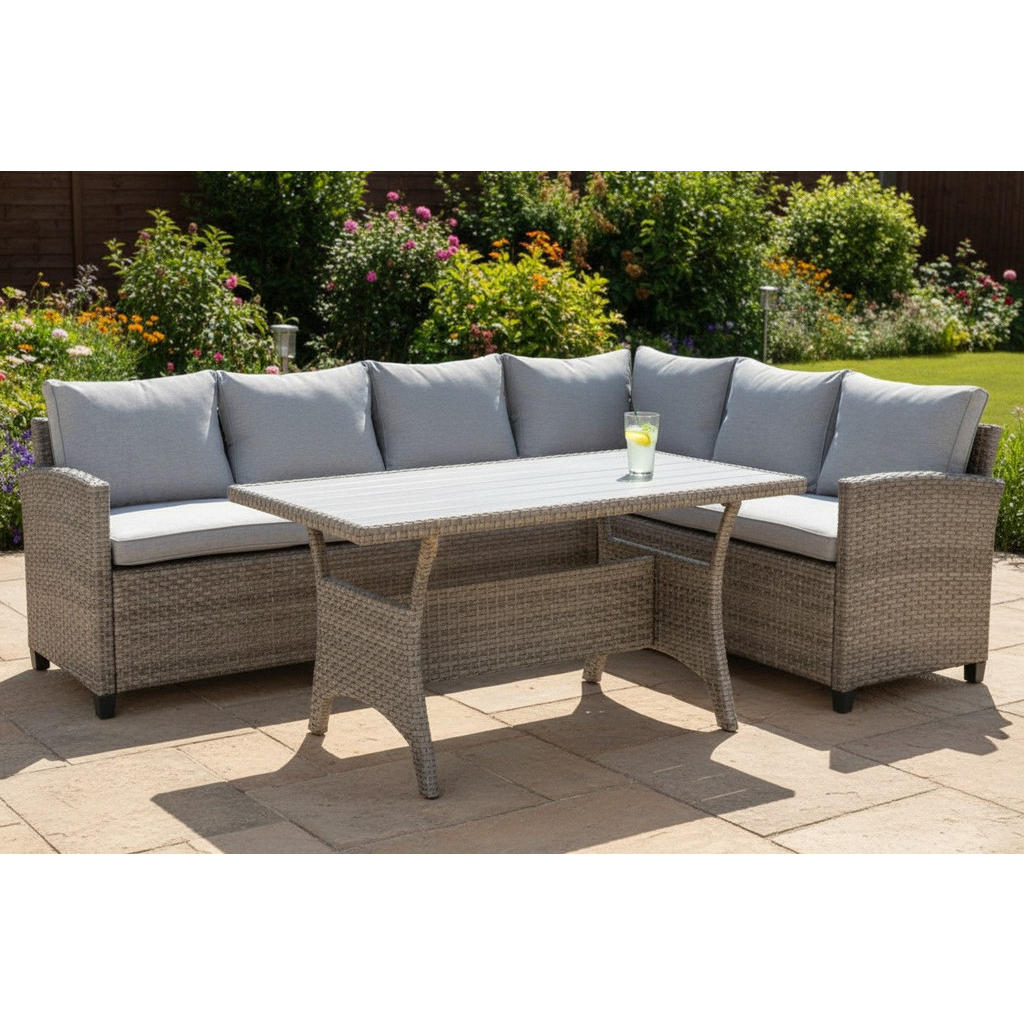 Loungegarnitur 3-tlg Vipora Aus Kunststoff Mit Kissen