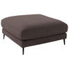 HOCKER in Textil Hellbraun  - Hellbraun/Schwarz, Design, Textil/Metall (120/43/90cm) - Dieter Knoll