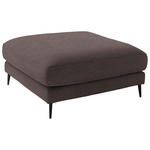 HOCKER in Textil Hellbraun  - Hellbraun/Schwarz, Design, Textil/Metall (120/43/90cm) - Dieter Knoll