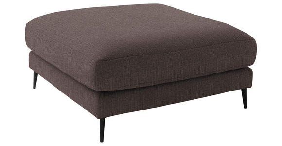 HOCKER in Textil Hellbraun  - Hellbraun/Schwarz, Design, Textil/Metall (120/43/90cm) - Dieter Knoll