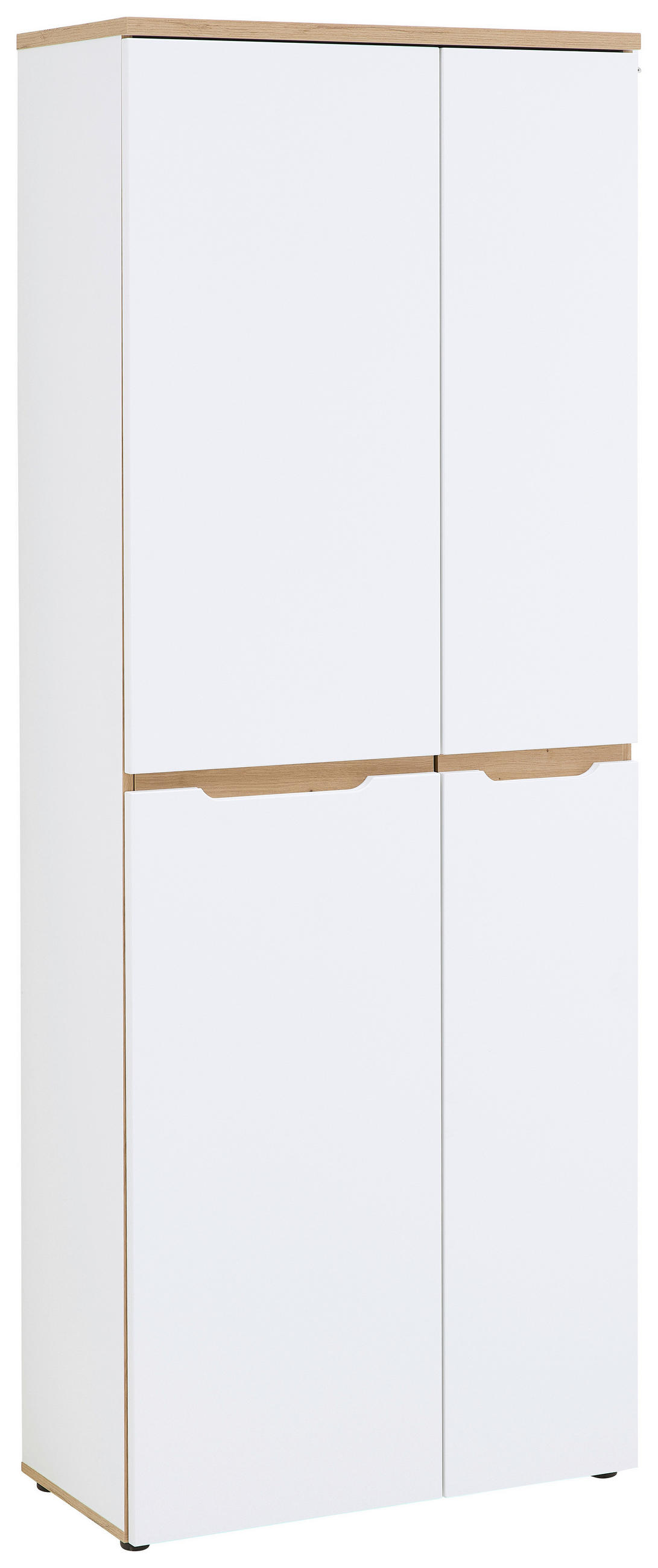 Mid.you Aktenschrank Weiß, Eiche Artisan 75x197x38 cm